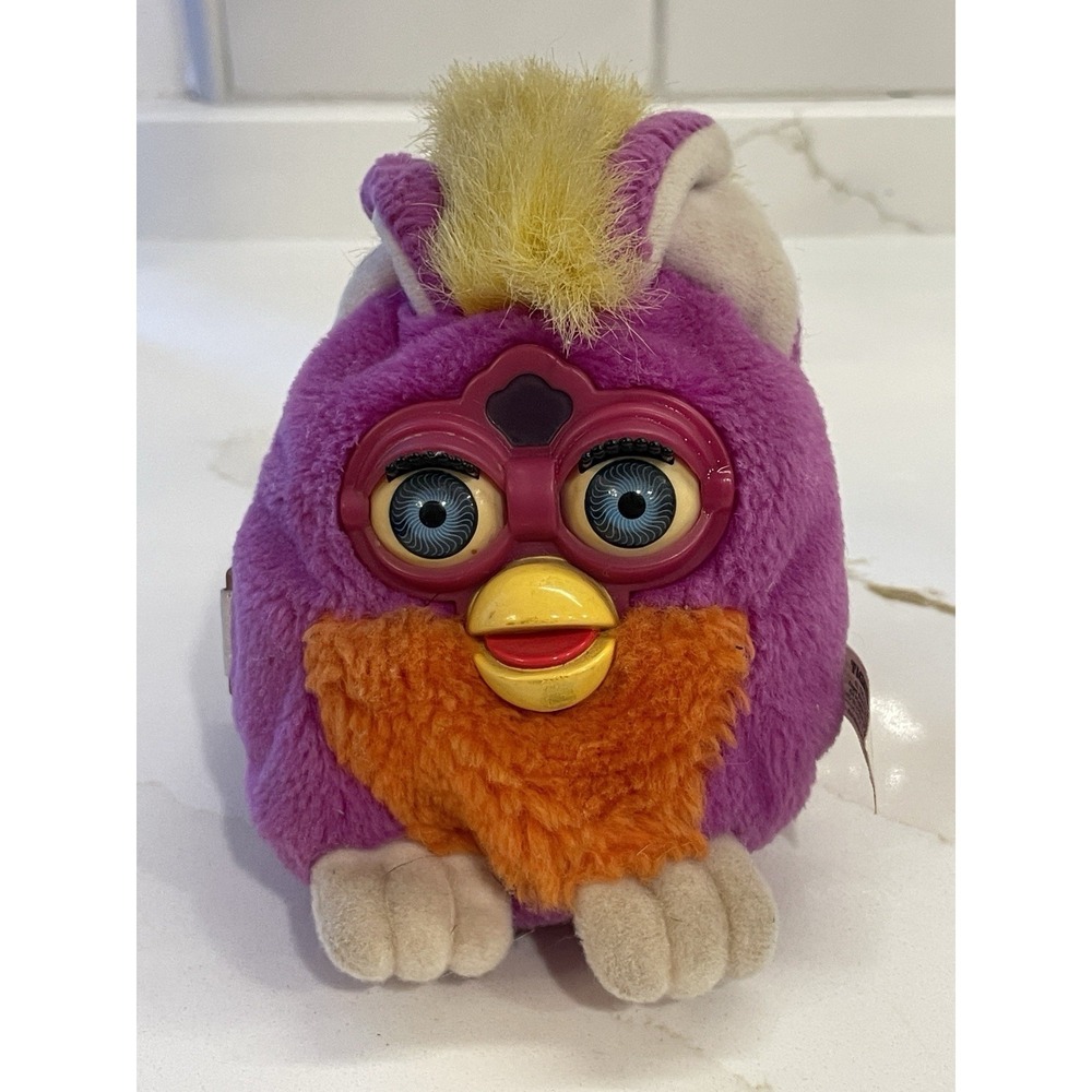 Vintage Furby Talking Buddies Purple 1999 Tiger Original Tested Works READ